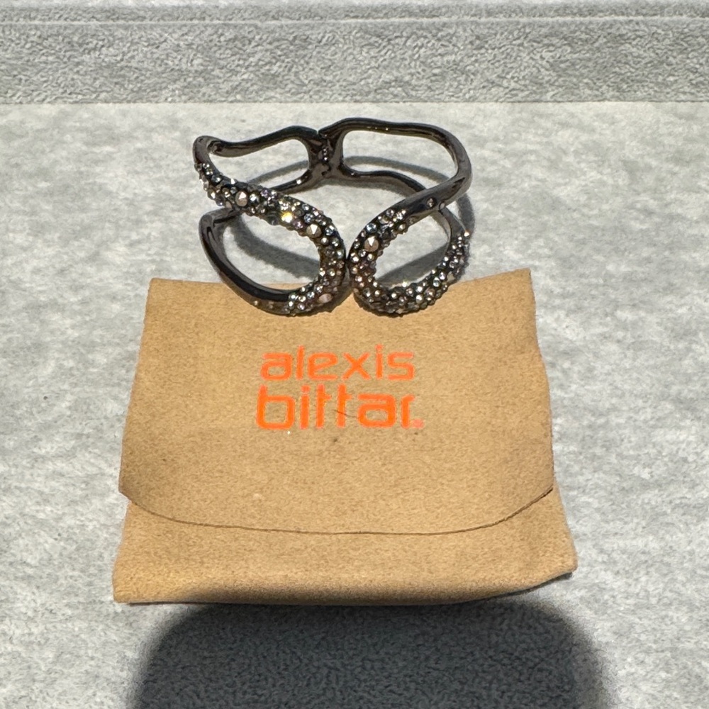 Alexis Bittar Black Crystal Hair Accessory